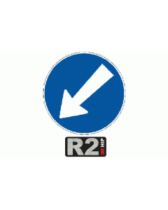 Vorschriftssignale 2.35/R2 HIP 60cm Hindernis links umfahren 
